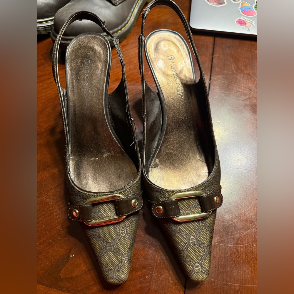 Vintage Etienne Aigner Slingback Heels